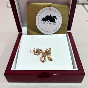 14K Solid Gold Marty Magic Vine Snake Pendant